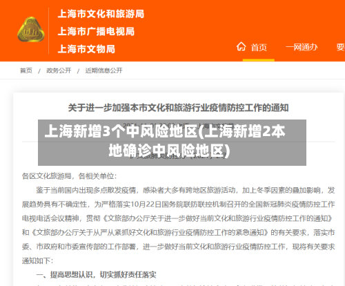 上海新增3个中风险地区(上海新增2本地确诊中风险地区)-第3张图片
