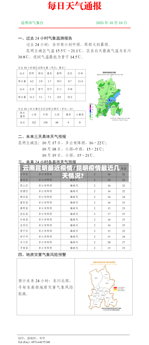 云南昆明最近疫情/昆明疫情最近几天情况?