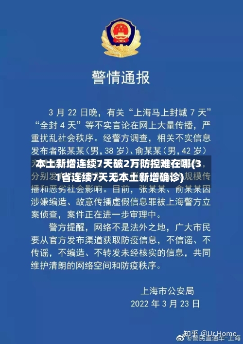 本土新增连续7天破2万防控难在哪(31省连续7天无本土新增确诊)