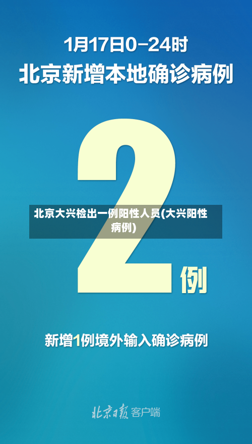 北京大兴检出一例阳性人员(大兴阳性病例)-第2张图片