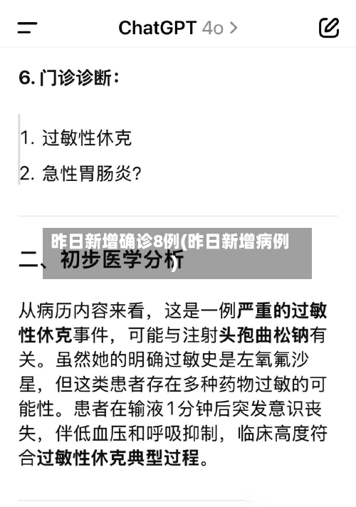 昨日新增确诊8例(昨日新增病例)