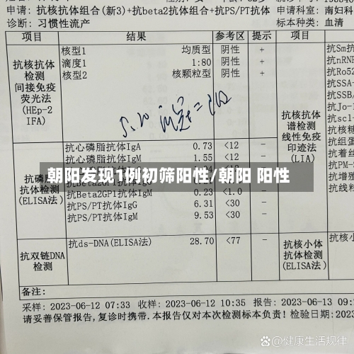 朝阳发现1例初筛阳性/朝阳 阳性-第2张图片