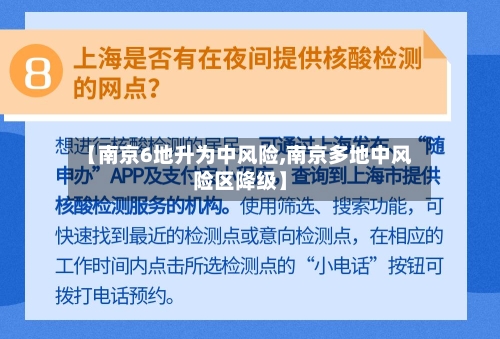 【南京6地升为中风险,南京多地中风险区降级】