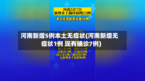 河南新增5例本土无症状(河南新增无症状1例 现有确诊7例)-第2张图片