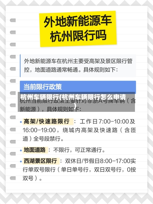 杭州车辆限行(杭州车辆限行怎么申请)